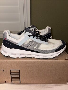 On Running shoes- White and Black Trail Running Sneakers
